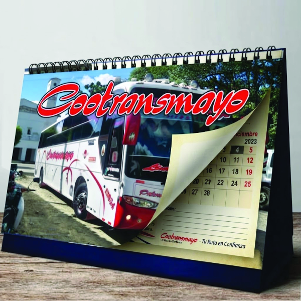 Diseño e impresion de calendarios tipo triangulo para empresas y negocios - Siem Editores, Cali, envíos a nivel nacional.
